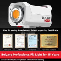 Lumière vidéo LED COB 300W CRI 97+ Éclairage continu silencieux pour studio 5600K Contrôle par application - Production vidéo cinématographique professionnelle
