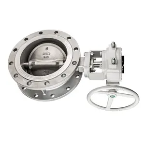 DN50-DN400 Turbine Flange 304 Stainless Steel Hard Seal Butterfly Valve