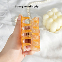 Pinces à cheveux citron pour les vacances printemps-été, pinces à cheveux amusantes en forme de fruit, barrettes jaunes en acrylique, pince à cheveux à forte tenue