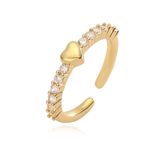 Cincin berlapis emas hiasan perhiasan <span class=keywords><strong>Saudi</strong></span> kustom desain wanita <span class=keywords><strong>18K</strong></span> batu Cz hewan lucu modis - Product Image 6