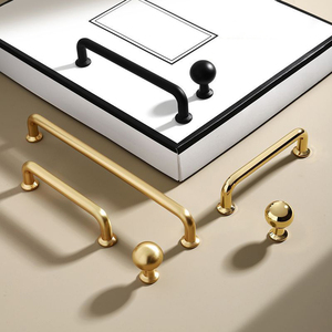 Light Luxury Minimalist Solid Brass Cabinet <strong>Door</strong> Handles for Apartments Hotels Homestays &amp; Shopping Malls - Product Image 4
