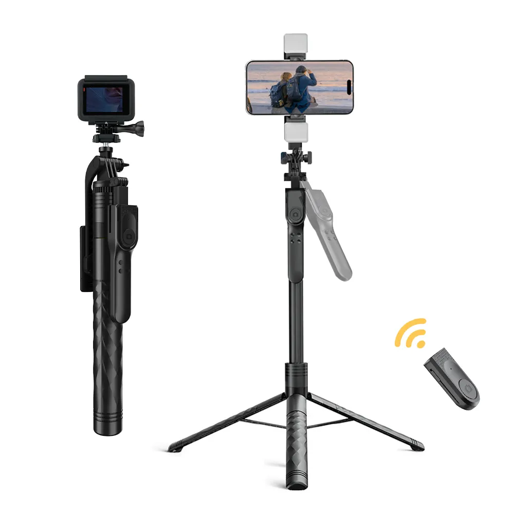 360 Rotation Stativ Travel Wireless Kamera Stabilisator Stativ Selfie Sticks Fernbedienung 3 in 1 Selfie Stick Telefon Stativ