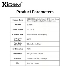 Convertidor de Medios de Fibra Óptica Xicom de 8 Puertos, 1000M Gigabit, Placa PCBA de Fibra Única/Doble para Redes LAN Cableadas - Product Image 4