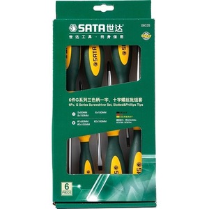 Juego de Destornilladores Sata Serie G, 6 Piezas, Phillips y de Cabeza Plana, Mango de Acero, Grado Industrial - Product Image 3