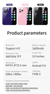Soyes XS14 Pro 4G มินิสมาร์ทโฟน Android 9.0 ระบบสแกนใบหน้า OTG รองรับ 2 ซิม หน้าจอ 3.0 นิ้ว วิทยุ FM WiFi โทรศัพท์มือถือพกพาขนาดเล็ก - Product Image 3