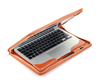Étui pour ordinateur portable de luxe en cuir avec fermeture éclair, mallette, portefeuille, étui pour ordinateur portable, housse pour ordinateur portable pour macbook Pro