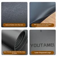 Maßgefertigte Yoga-Matte aus Naturkautschuk PU Rutschfest Premium-Qualität Pose-Ausrichtungslinien Extra-Breit 5mm Dick für Anfänger Überlegener Grip