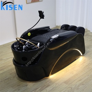 Cama de Spa para Cabeza de Diseño Moderno Kisen, Silla de Masaje Tailandesa Eléctrica con Lavabo de Cerámica, Color de Cuero Personalizado para Salón de Belleza - Product Image 3