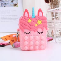 Nouveau Style licorne porte-monnaie décompression mignon multicolore jouet enfants sac à bandoulière réglable coloré bandoulière