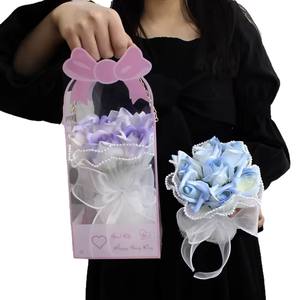 Simulation soap flower bow <b>gift</b> <b>box</b> Valentine's Day <b>gift</b> for girlfriend souvenir finished rose bouquet - Product Image 5
