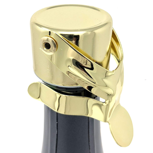 Tapón de botella de champán de grado profesional Tapón de vino Plata dorada - Product Image 4