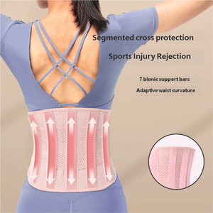 Ceinture de soutien lombaire respirante pour femmes, ajustable avec fermeture auto-agrippante, pour le fitness, le yoga, la course à pied, le saut à la corde et le contrôle abdominal - Product Image 2