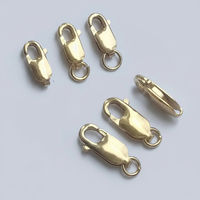 Fermoir rectangulaire à verrouillage homard plaqué or 14K US, avec caractères japonais GF originaux, accessoire d'embout DIY