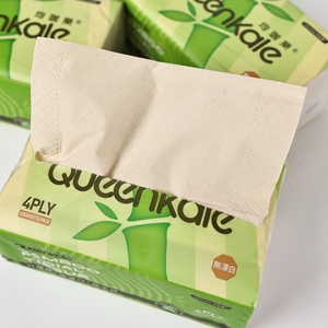 4 Ply Soft Pack & Loose Leaf <b>Facial</b> <b>Tissues</b> 100% Bamboo Pulp for Home Hotel Office or Travel Use - Product Image 2