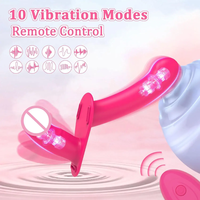 Vibrador de Punto G con Correa Impermeable IPX7, Doble Extremo de Silicona Suave, 10 Modos de Vibración, Control Remoto, Venta al Por Mayor