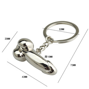 Mini porte-clés génital masculin créatif pendentif souvenir amusant avec logo personnalisé en alliage durable - Product Image 2