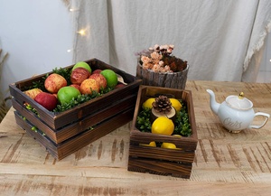 Tùy Chỉnh 3 Cái Lồng Gỗ Trường Hợp OEM Treo Tường Kệ Gỗ Hộp Cho Trái Cây Rau Hộp Hiển Thị Giá Cho Trang Trí Nội Thất - Product Image 3