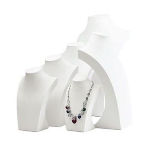 FANXI-busto organizador de joyería de lujo, personalizado, para colgante, collar de cuero PU blanco, expositor de maniquíes - Product Image 2