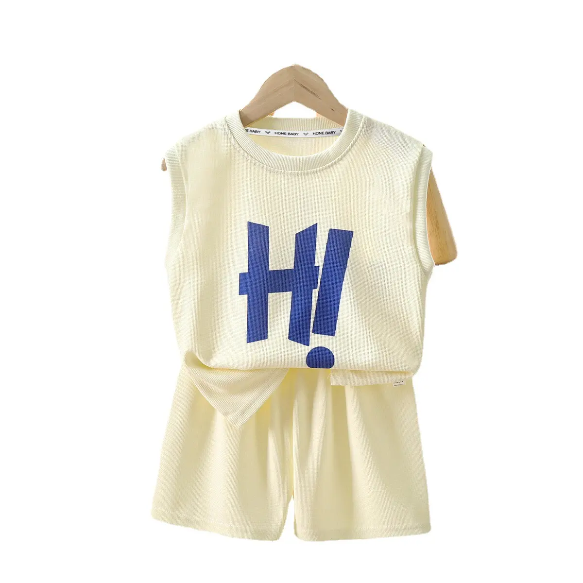 Summer New Boys' Sleeveless Shorts Children's Tank Top Pajama Set
