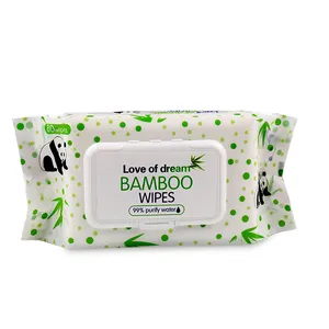 Natural Pure Organic Lightly Scent Bamboo Baby Wet Wipes , Baby Wipes Organic Natural