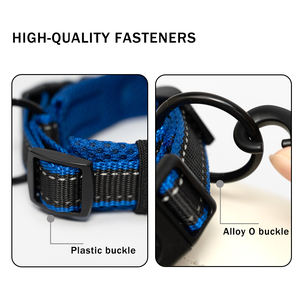 OEM azul personalizado <span class=keywords><strong>collar</strong></span> de perro poliéster cómodo elástico gato <span class=keywords><strong>collar</strong></span> Correa conjunto <span class=keywords><strong>collar</strong></span> de perro - Product Image 3