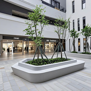 Custom Tree Planter <b>Chair</b> Commercial Furniture GRC Cement Oval Bench Durable Weatherproof for Public Space Garden Hospital Hotel - Product Image 6