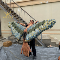 Aigle gonflable décoratif pour festival de musique, modèle d'oiseau gonflable de forme volante variée avec souffleur pour exposition de musée sur le thème des oiseaux