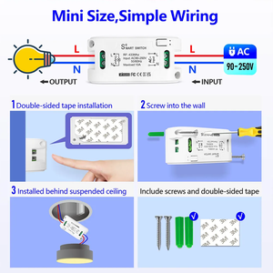 Pengendali jarak jauh nirkabel 220V, sakelar kontrol jarak jauh Relay penerima satu saluran AC 90V ~ 250V - Product Image 6
