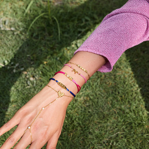 Fashion Charm <b>Bracelets</b> Women's 18K Gold Plated Rope With <b>Love</b> Letter Beads For Friendship Gift Jewelry - Product Image 3