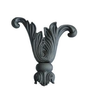 Composants décoratifs en <span class=keywords><strong>fer</strong></span> <span class=keywords><strong>forgé</strong></span> et acier moulé, motif feuilles estampées, service de modélisation, pour extérieur et jardin, antirouille - Product Image 2
