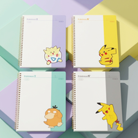 Koreanisches Spiralbindung-Notizbuch 4-teiliges Set Kinder-Schreibwaren Niedliche Charaktere Pikachu Schulbedarf Geschenk Großhandel Modell