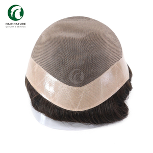 <span class=keywords><strong>DMC</strong></span> Durable Fine Mono Cheveux Humains Toupet Perruques pour Hommes Pas Cher Unités de Cheveux pour Hommes Poly Coated Mens Hair Systems - Product Image 6