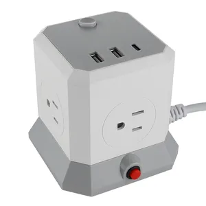 Wholesale High-Speed 250V 10A Universal Travel Power Socket 2 USB Ports Multiple Plug Supports Outlets Complies UK EU US 220V