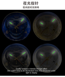 Suxuan Temeite orologio sportivo da <span class=keywords><strong>uomo</strong></span> al quarzo Business Fashion quadrante grande tre occhi Glow Pointer <span class=keywords><strong>uomo</strong></span> Business Golden orologio da polso - Product Image 6