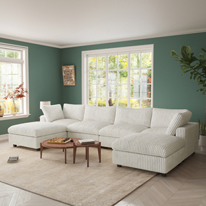 ATUNUS <span class=keywords><strong>USA</strong></span> Tersedia, Pengiriman Langsung, Sofa Modern Grosir, Furnitur Ruang Tamu, Kain Corduroy, Sofa Modular <span class=keywords><strong>Sectional</strong></span>, Set Sofa - Product Image 2