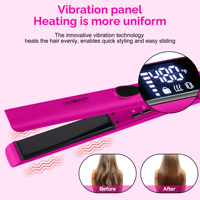 Lisseur électrique professionnel OEM ODM à vibrations 480F avec écran LCD et affichage de la température, portable
