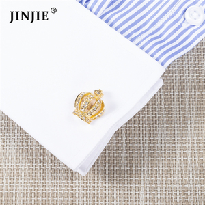 Mạ Vàng Thời Trang Tùy Chỉnh Cown Hình Rhinestone Phù Hợp Với Áo Sơ Mi Khuy Măng Sét - Product Image 5