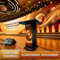 Pantalla LED para Podio a Todo Color P1.86 P1.25 con Micrófono Integrado para Animación de Pósteres, Conferencias, Discursos y Eventos