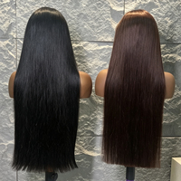 Perruques vietnamiennes brutes de 40 pouces, cheveux humains, lace front, vente en gros, 13x6, lisses comme des baguettes, couleur naturelle, perruque frontale HD pour femmes noires