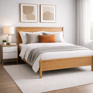 RIVEO RANGLE Collection Direct Supply Modern Design Eco-Friendly Durable Bedroom Furniture Solid Wood High Quality Wooden <b>Bed</b> - Product Image 2