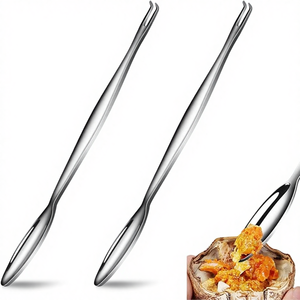 Pinces à fruits de mer <span class=keywords><strong>en</strong></span> acier inoxydable 304 avec logo personnalisé, cuillère à <span class=keywords><strong>crabe</strong></span>, fourchettes, pics, outils à fruits de mer pour <span class=keywords><strong>crabe</strong></span>, homard - Product Image 1