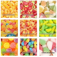 Bonbons gélifiés au glucose de formes variées, emballage en boîte, fabrication directe d'usine, OEM, ODM, emballage personnalisé, marque privée, vente en gros