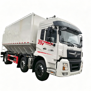 Semi-remorque 8x4, camion de transport de céréales en vrac, camion de transport d'aliments en vrac de marque, nouveau type de camion de transport de nourriture pour volailles avec silo - Product Image 1