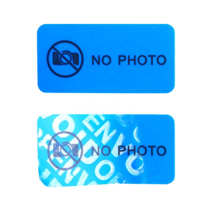 Logo-transfer sticker label voor anti-fraude gebruik, void beveiligingszegels in zilver, rood, blauw, goud en gele kleuren - Product Image 6