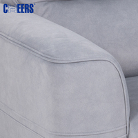 Ensemble de canapés inclinables électriques MANWAH CHEERS avec accoudoirs ergonomiques 3+2+1, en tissu, pieds en métal, fonction zéro mur, pour salon