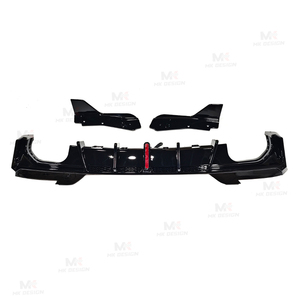 Difusor trasero PP estilo VTEN con luz LED para BMW X3 G01 LCI 2022 + parachoques trasero labio divisores laterales estilo de coche - Product Image 2