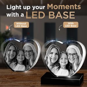 Photo de portrait 3D en laser sur cristal en forme de cœur pour des cadeaux de <span class=keywords><strong>retour</strong></span> luxueux - Product Image 4