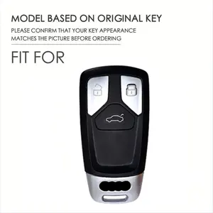Porte-clés en silicone pour clés de voiture, étui de protection pour clés <span class=keywords><strong>Audi</strong></span> Q5 Q7 <span class=keywords><strong>TT</strong></span> A4 B9 A5 A6 8S 8W 4M S4 S5 S7 TTS TFSI <span class=keywords><strong>RS</strong></span> - Product Image 2