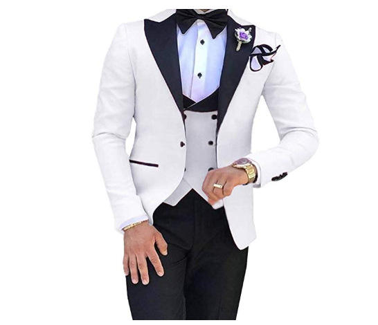 Trajes de hombre piezas Slim Fit trajes de negocios novio