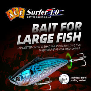 Honoreal Leurre de pêche Minnow Plug Jerkbait dur 140mm 51g 0-1m Flottant avec 6 hameçons, anneaux, billes et émerillon rotatif - Product Image 2